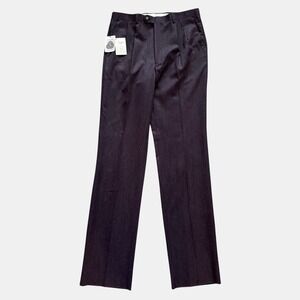 Vintage Louis Raphael Woolmark 100% Wool Pleated Trousers 32 Unfinished Hem NWT